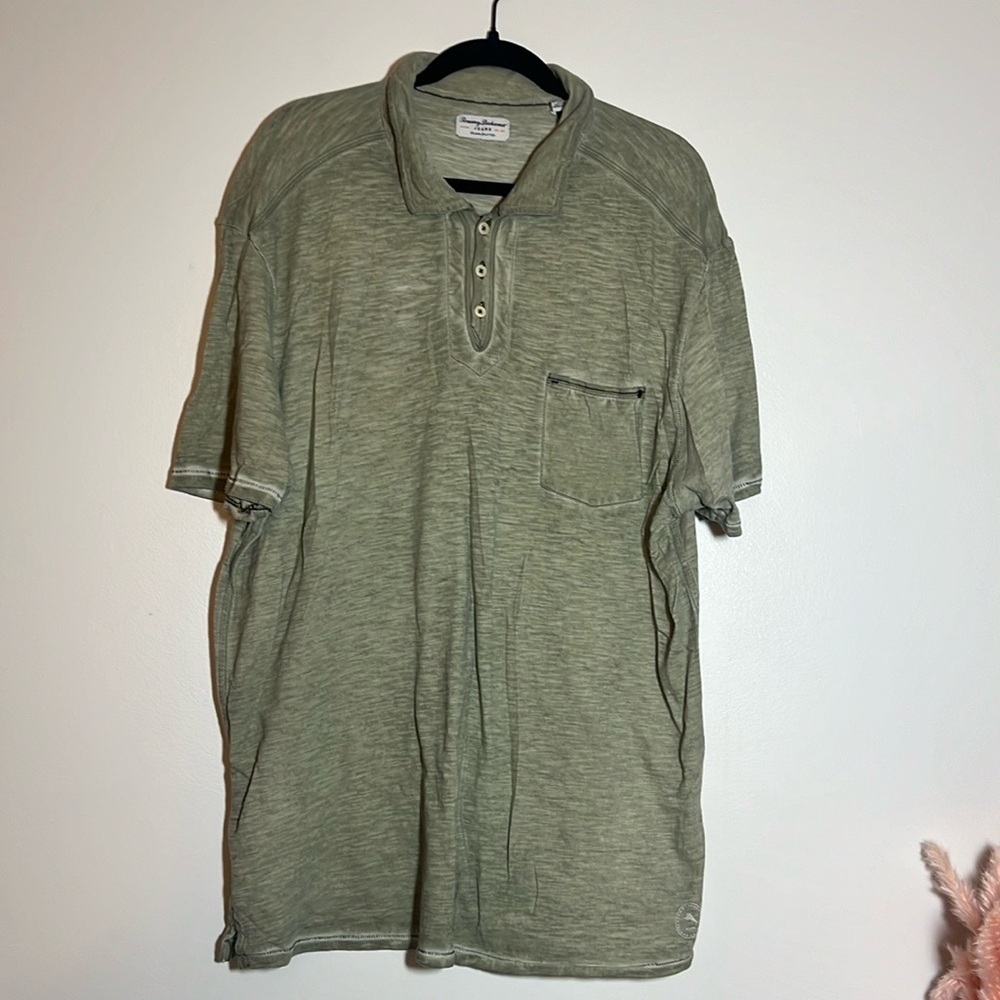 Tommy Bahama Salerno Island Modern Fit Green Short Sleeve Polo Shirt XL